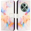 VSETKONAMOBIL 83638 ART MARBLE Peňaženkový kryt pre Oppo Reno12 FS 5G WHITE ORANGE