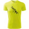 Paličky ruka - Pánske tričko Fantasy športové - S ( Neonová žltá )