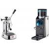 La Pavoni Europiccola Lusso + Rancilio Rocky Doserless