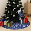 vidaXL Luxusná deka pod vianočný stromček a ponožka modrá 122 cm látka 330279