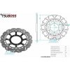 Tsuboss Kotúč brzdový plávajúci (296/94/6) zubatý dizajn - Honda CB600F Hornet + CBR600F / 11-13
