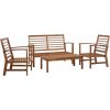 VidaXL 4-dielna záhradná sedacia súprava, masívne akáciové drevo