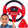 Farebný Volant s Prísavkou Zvuky Jazdy Edukačný Červený
