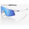 100% okuliare Speedcraft Matte White/HiPer modré zrkadlové sklá 100% 61001-000-75
