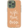 Picasee silikonový průhledný obal pro Apple iPhone 13 Pro - Boss Mama