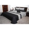 Prehozynapostel přehoz na postel Prešívané v čiernej farbe so sivými pruhmi MARNM45-C_229 170 x 210 cm