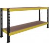 Trestles Nekonečný priemyselný regál 1400x2200x600, 2 police Farba: žltá a čierna