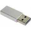PremiumCord USB-C na USB-A 2.0 stříbrná kur31-33