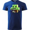 Sablio Tričko s potlačou Blocks Mob - modré 3XL