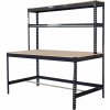 Stôl Racks PWB60, pracovný, do dielne, s policou, 183x183x90 cm, max 350 kg