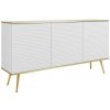 ArtPS Komoda BIJOU K-160 MDF | biela / zlaté nohy