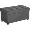 SONGMICS Úložný box na nožičkách 65 l tmavosivý