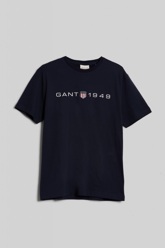 Gant tričko Printed Graphic SS T-Shirt modré