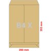Obálky B4 X 250x353 mm dno tašky hnedé (250ks)