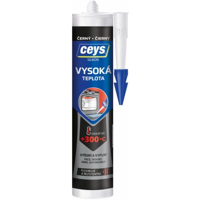 CEYS Silikón vysoká teplota 280g čierný