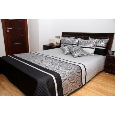 DomTextilu přehoz na postel čierno strieborno šedý 2492-104117 200 x 220 cm  od 86,9 € - Heureka.sk