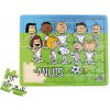 small foot Drevené puzzle Snoopy a futbal
