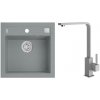 Alveus SET A20165 Concrete 81 SETA20165 - Drez Granitový Formic 20 - 520x510mm, vanička 440x350x200mm + bateria Afra
