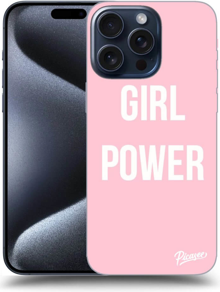 Púzdro Picasee silikónové Apple iPhone 15 Pro Max - Girl power čierne