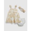 GAP Baby ľanové šaty s čelenkou Béžová 18-24M Béžová Béžová