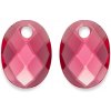 Sparkling Jewels Oválne prívesky na náušnice z fuchsiového kremeňa EAGEM51 MO