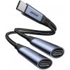 Audio adaptér 2 v 1 Joyroom SY-C03 Type-C na duálny Type-C (čierny)