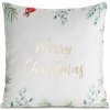Takoy Vianočná zamatová obliečka na vankúš 45x45 cm biela s potlačou Merry Christmas-HF-472553 | 45 x 45 cm