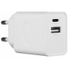 Adaptér H33AC-E10 33W Dual USB-A + USB-C biely