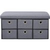 KESPER Čalúnená komoda, 6 priehradiek, 76 x 38 x 38 cm, svetlosivá KESPER 15950