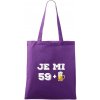 Je mi 60 pivo - Taška bavlnená - 42 x 38 cm ( Fialová )