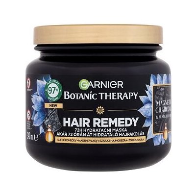 Garnier Botanic Therapy Magnetic Charcoal Hair Remedy vyrovnávací maska pro mastné vlasy se suchými konečky 340 ml pro ženy