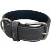 Bafpet Kožený obojok EXCLUSIVE 59cm/40mm šedá
