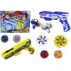 mamido Súprava pištolí s vystreľovačom 4 kovové kotúče modré žlté so svetlami