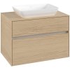 VILLEROY & BOCH Collaro závesná skrinka pod umývadlo na dosku (umývadlo v strede), 2 zásuvky, 800 x 500 x 548 mm, Nordic Oak, C10800VJ