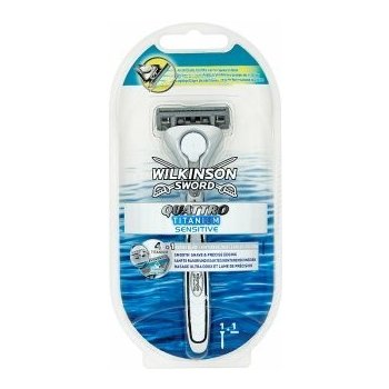 Wilkinson Sword Quattro Titanium Sensitive + 1 ks hlavice