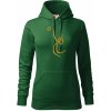 Volejbal zlatá - Mikina dámská Cape s kapucí - 2XL ( Fľaškovozelená )