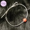 Dámský náramek ELISEN SHAMBALLA GRAFITOVÝ/ČERVENÝ Velikost: XS: 16 - 17 cm