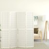 Skladací paraván s 4 panelmi, japonský štýl 160x170 cm biely-ForU-352088