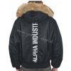 Alpha Industries 45P Hooded Custom zimná bunda black/reflective Farba: čierna, Veľkosť: XXL