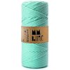 MMboutique bavlněná šňůra na macramé Single twist 3mm 100m Mint