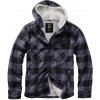 Bunda Brandit Lumberjacket Hooded - sivá-čierna, L