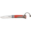 Opinel Outdoor N°08 Skladací nôž 8,5 cm, červený, 001714