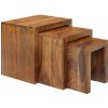 indickynabytok Odkladacie stolíky 3ks Amba z indického masívu palisander
