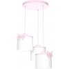 Luminex Detský luster na lanku SWEET 3xE27/15W/230V biela/ružová/motýľ LU9436A + záruka 3 roky zadarmo + záruka 3 roky zadarmo