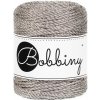 Bobbiny 3ply MACRAMÉ REGULAR metallic-platinum