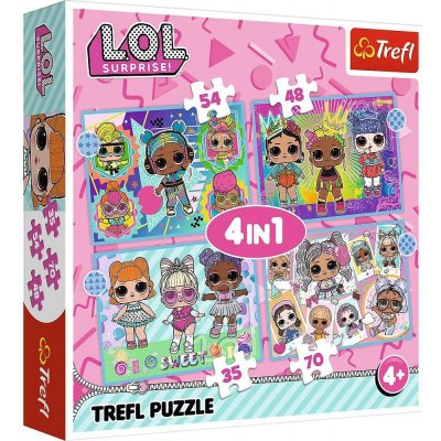 Trefl Puzzle 4v1 Zoznámte sa s bábikami L.O.L. Surprise! 207 dielikov