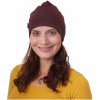 Jožánek dámska čiapka bavlnená obojstranná čierna + bordo