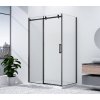 Gelco Dragon - Sprchový kút 140x80 cm, čierna/číre sklo GD4614B-01