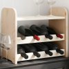 VidaXL Stojan na víno s hornou policou, 43x25x37 cm, masívne borovicové drevo