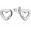 Agato Nežné strieborné náušnice Srdiečka AGUP3461